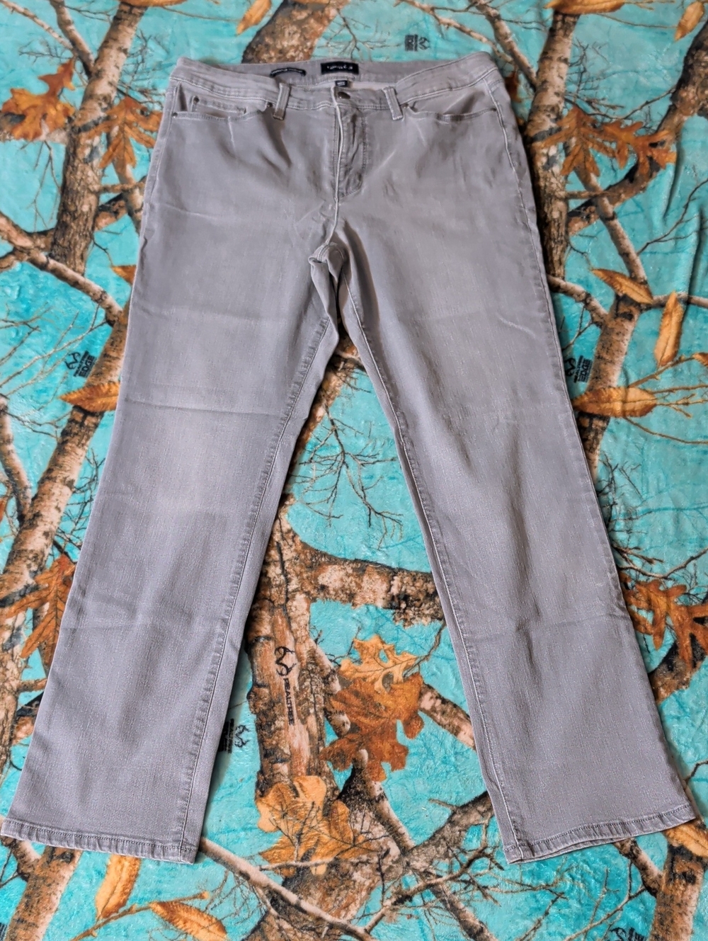 Charter Club Light Gray Straight-Leg Women’s Jeans